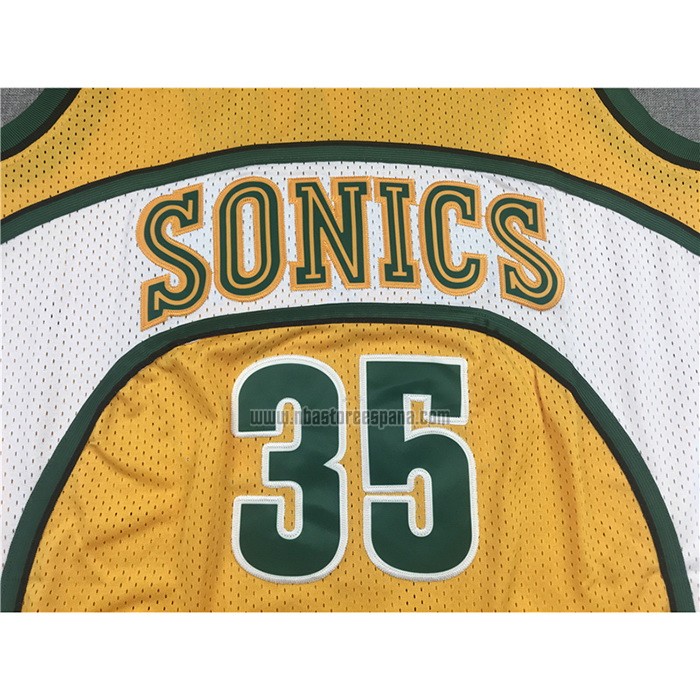 Camiseta Seattle SuperSonics Kevin Durant NO 35 Mitchell & Ness 2007-08 Amarillo